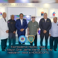 EX-PRESIDENTE HIPOLITO MEJIA Y EL MAYOR GENERAL (R) JAIME MARTE MARTINEZ, POLICIA NACIONAL REALIZARON VISITAS A HOSGEDOPOL